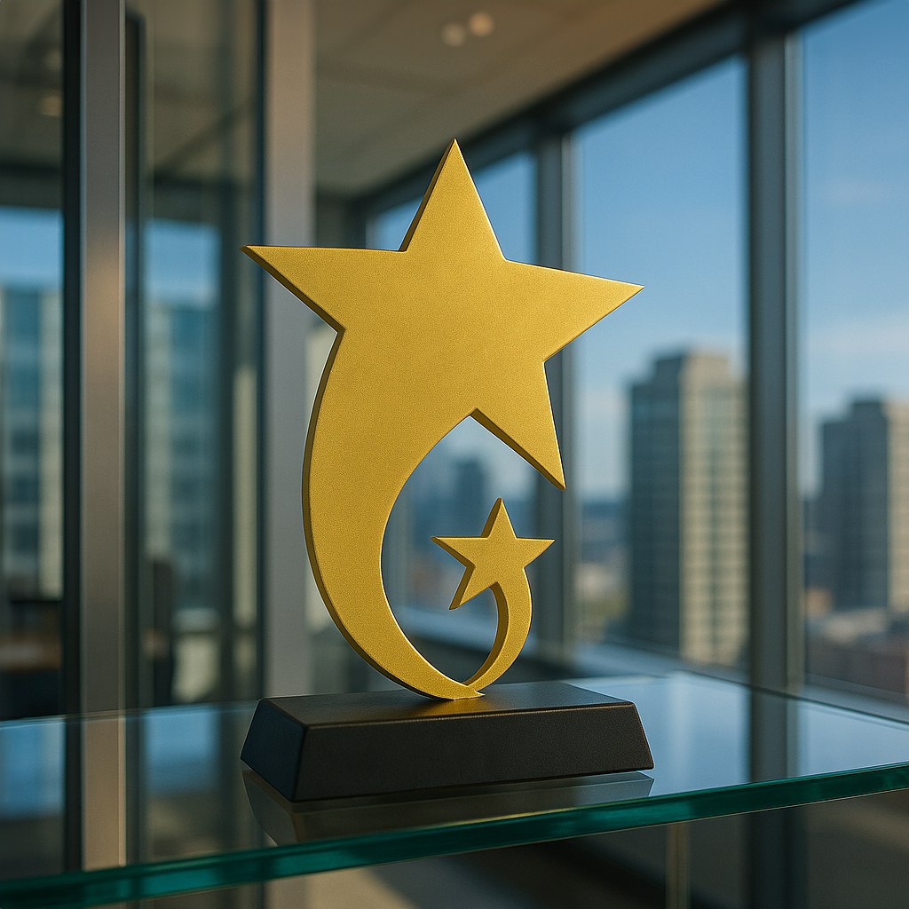 Two Star zel Kesim Metal Plaket 22x15 cm