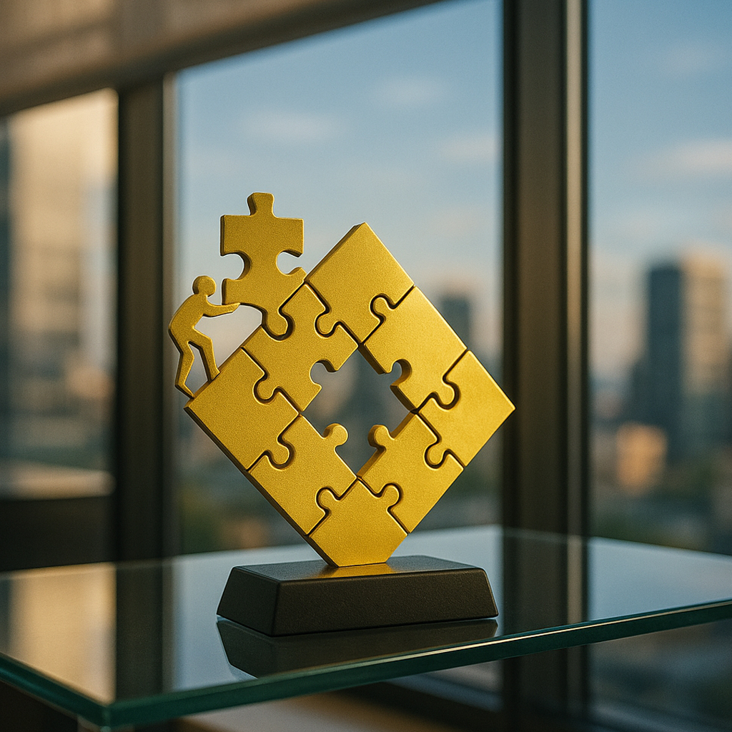 Puzzle zel Kesim Metal Plaket