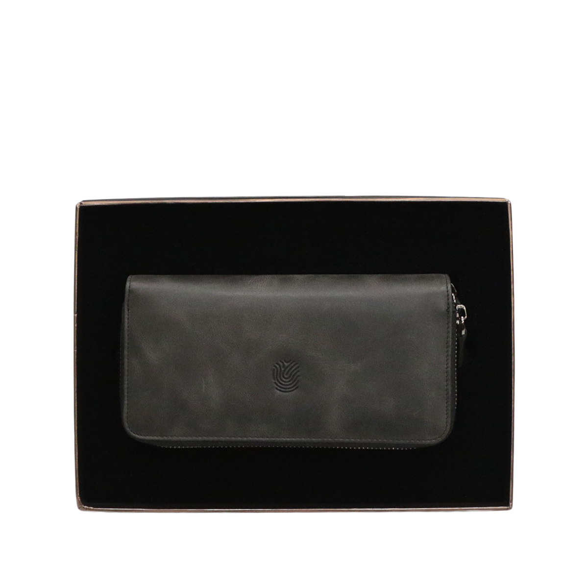 Finger Print Deri Gri Czdan FD-7536