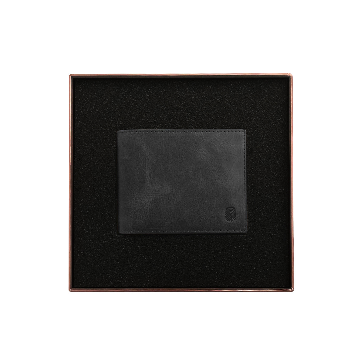 Finger Print Deri Siyah Czdan FD-7538