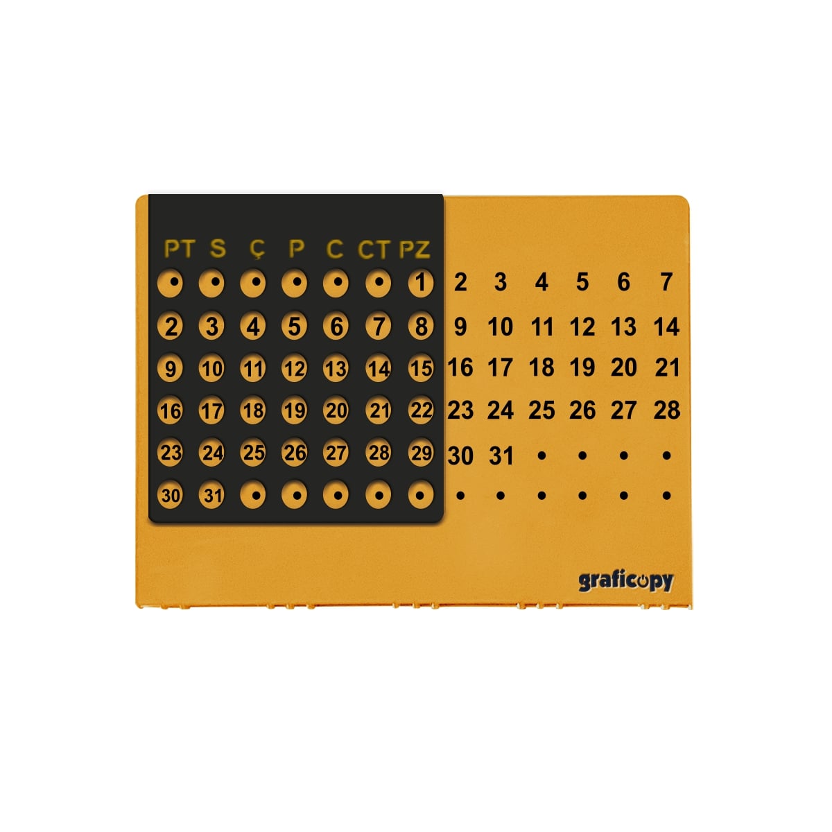 zel Kesim Metal Takvim MT- 5040