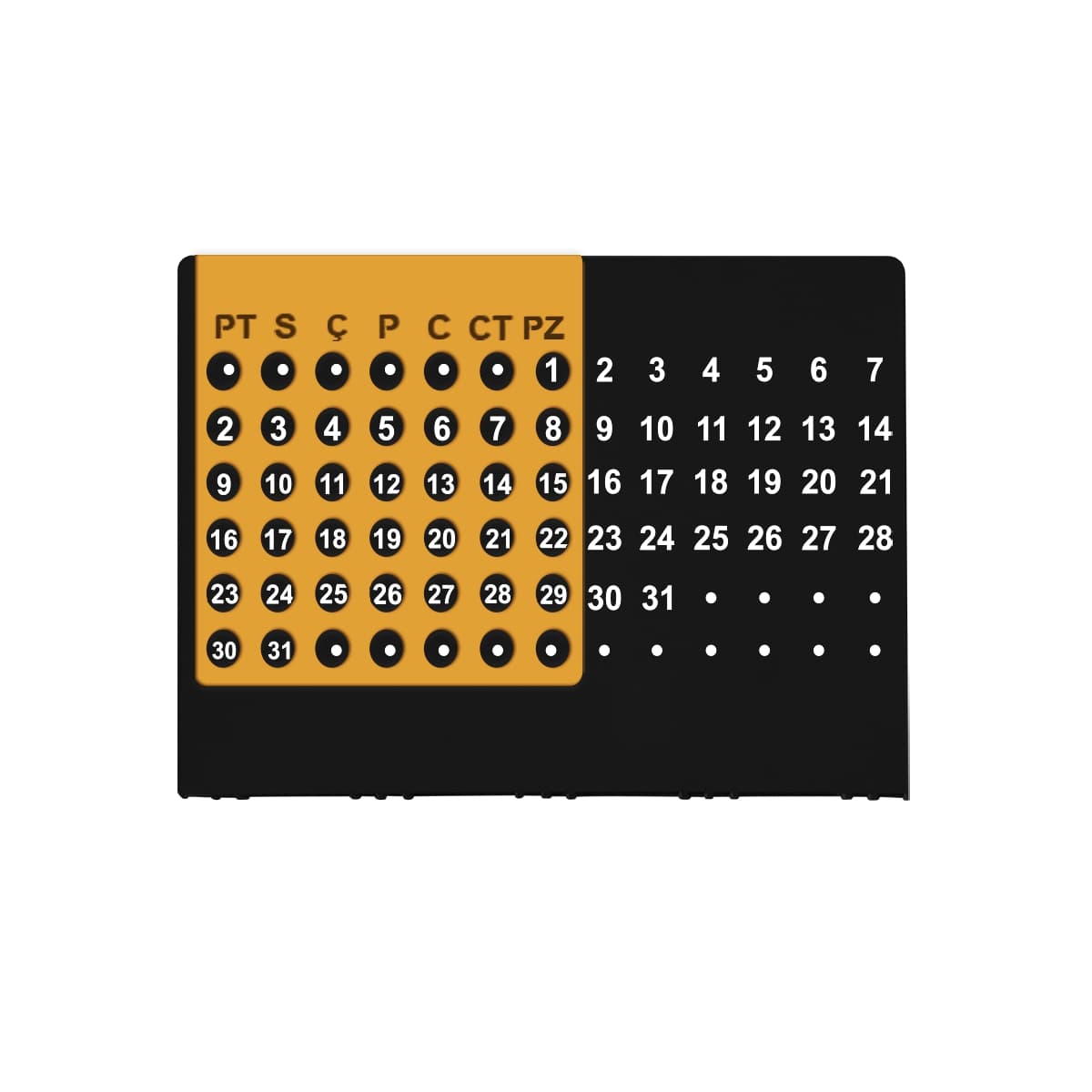 zel Kesim Metal Takvim MT-5040