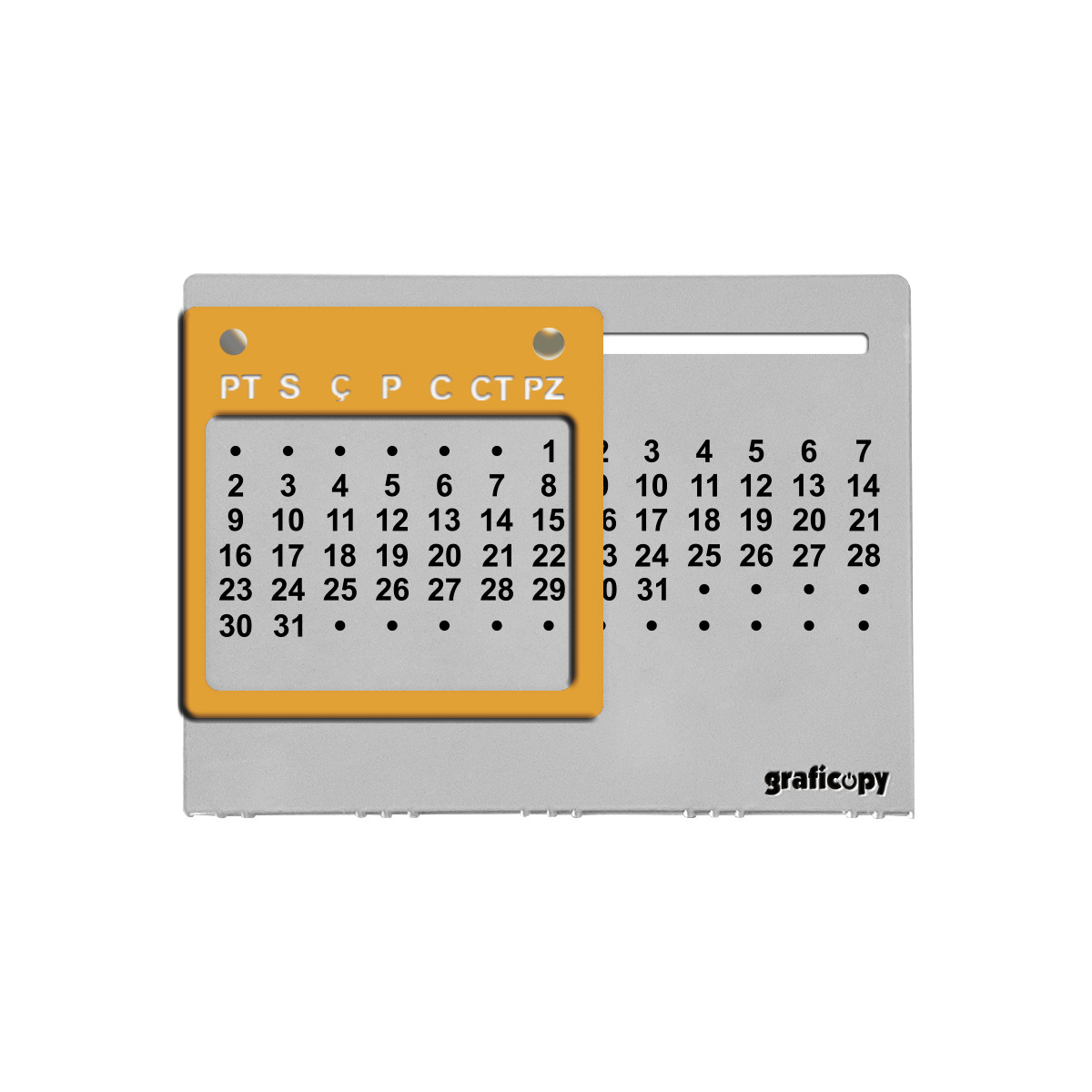zel Kesim Metal Takvim MT- 5040