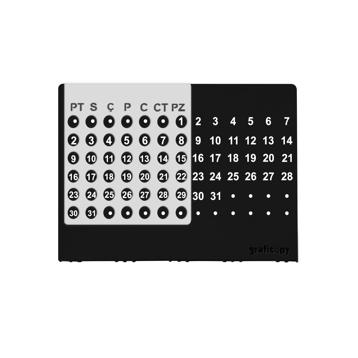 zel Kesim Metal Takvim MT- 5040