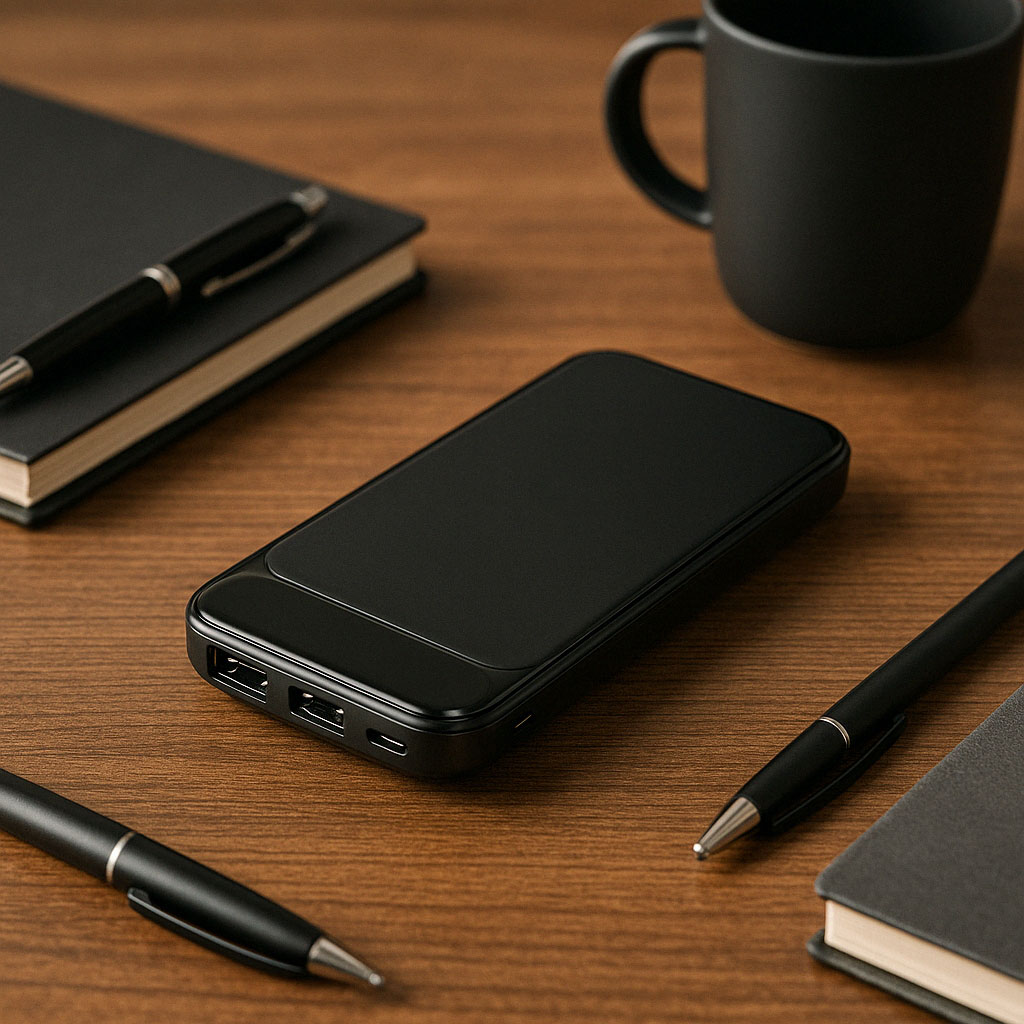 10000mAh Powerbank 2 Usb Kablosuz LCD Ekranl Powerbank