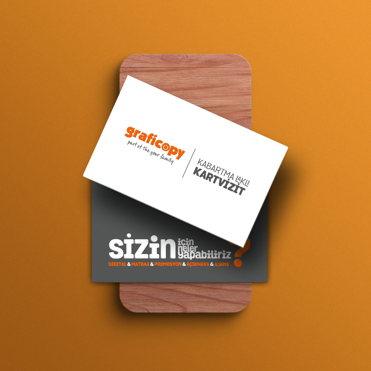 Graficopy kabartma lakl Kartvizit