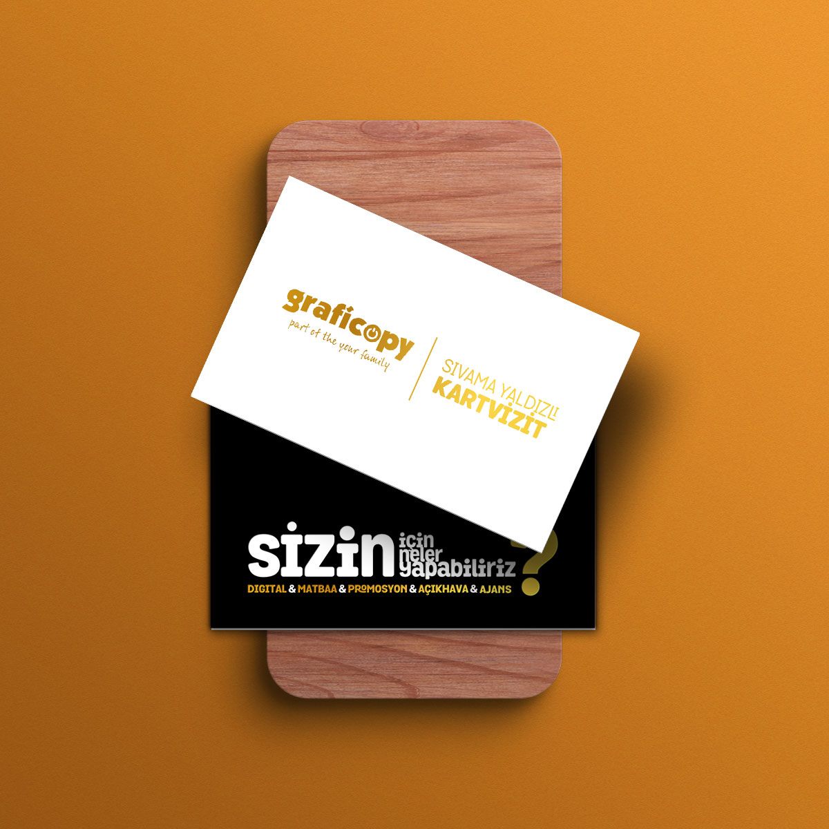 Graficopy svama yaldzl Kartvizit